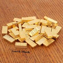 21件迷你金条海盗宝箱，仿真金币，宝箱装饰，派对礼品，海盗配件，趣味摆件，主题派对用品，派对礼物 - 金色 - 查看 7