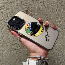 Fashon Racng Helmet Ayrtons Sennas 1991 Mnmalst Desgn Phone Case Sutable For Phone 17 16e 16 15 14 13 12 11 Mn Pro Max Ar X XR XSMAX 8 7 Plus Ant-Drop Matte Back Cover, Devce Screen Protector, Daly Phone Accessory, Phone Protectve Shell, Matte Back Phone Case, Sleek Graphc Case, Racng Helmet Aesthetc, Matte Fnsh Cover, Scratch-Resstant Back, Anme Fans, Racng Enthusasts - 黑色 - 查看 5