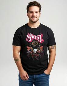 Ghost II Rock Band Black Unisex T-Shirt - 黑色 - 查看 8