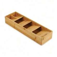 Joseph Joseph DrawerStore Bamboo Cutlery Organizer: In-Drawer Flatware Storage, Multiple Compartments, Light Brown - 預設 - 查看 2