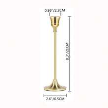 3/6/12/30 Pcs Gold Metal Candle Holders, Candle Stands, Suitable For Fireplace, Party, Christmas, Halloween, Dinner, Wedding, Anniversary, Birthday And Other Occasions, Can Be Used As Tabletop Center Decor (Candles Not Included)