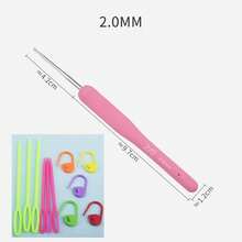 9pcs Crochet Hook Set With Storage Box, Soft Handle Crochet Hooks Set, Knitting Tools DIY Yarn Craft Supplies (Assorted Color Knitting Needles & Stitch Markers)