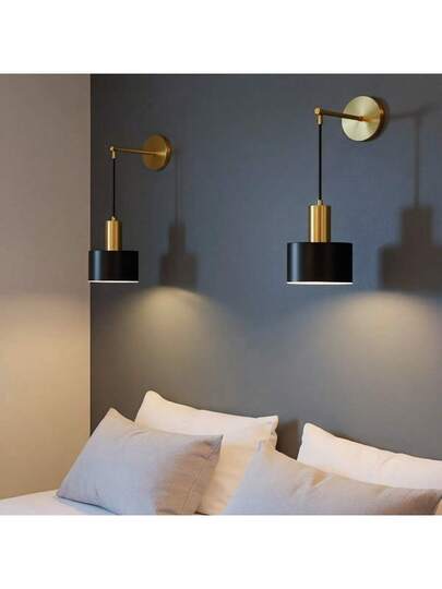 Moderne Adjustable LED Wand Lamp, RGB Bulb, Dual Purpose Rechargeable, Easy Installation, Living Room, Bedroom, Porch, Hallway, Kitchen, Gallery