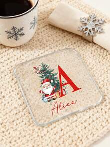 1/3/5PCS Customized Personalised Initial Coaster, Customised Acrylic Name Coaster, Customized Christmas Coaster Santa Claus Letter Coaster,Birthday Gift, Drinks Coaster, Personalised Coasters, Daddy Gifts, Home Gifts,Valentine's Day Gift, Wedding Gifts, Wedding Accessories, Christmas Gift, Christmas Decor, Thanksgiving Gift, New Year Gift, Party Decor