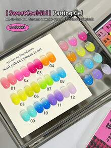 Keo dán móng tay MORDDA 12 màu, dạng lon, độ bão hòa cao, bán rắn, thích hợp sử dụng trong các tiệm nail chuyên nghiệp. - Nhiều màu - Xem 5