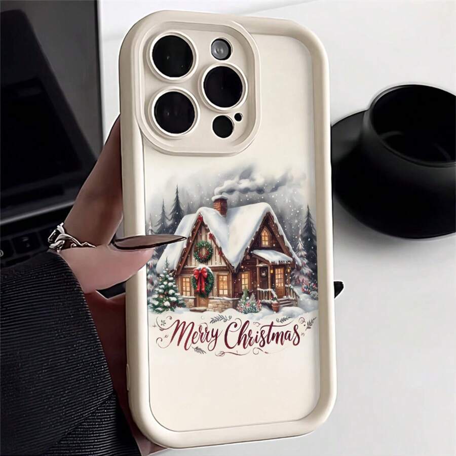 Casa de Nieve de Navidad y Árbol de Ambiente Pacífico, incluyendo funda a prueba de balas para teléfono móvil, funda protectora de TPU de alta calidad elegante y duradera, funda protectora de teléfono móvil creativa personalizada y sencilla, a prueba de golpes y anticaída, anti-suciedad y duradera, adecuada para 17/17 Pro/17 Pro Max/17 Air/ 16/16 Pro/16 Pro Max/16 Plus/ 15/15 Pro Max/15 Pro/15 Plus/ 14/14 Pro/14 Plus/14 Pro Max/ 13/13 Pro/13 Pro Max/12/12 Pro/12 Pro Max/11/11 Pro/11 Pro Max/XR/X/XS/XS Max. Es el regalo de cumpleaños perfecto para novias, novios, esposos, esposas, amigos o para uno mismo, innovador y a la moda, adecuado tanto para hombres como para mujeres. - Blanco 1600 - Ver 1
