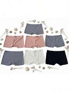 Faja Bóxer de Cintura Alta Acanalada Sin Costuras (Seamless) | Pack Individual | Efecto Vientre Plano y Control Suave | Transpirable y Confort Total para Uso Diario | Lencería de Soporte Invisible. - Multicolor XL/XXL - Ver 2