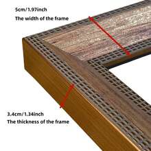 1 ramă foto vintage aurie învechită, montabilă pe masă sau pe perete, potrivită pentru fotografii de 6/7/8/10 inci, potrivită pentru dormitor, sufragerie - Aur pătat - Vizualizare 7