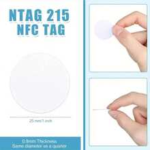 10-60 PCS NFC NTAG 215 Coin Cards, 25MM/0.98in NTAG215 NFC Tags, 100% Compatible With TagMo And Amiibo, 504 Bytes Of Memory, Fully Programmable