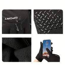 Găng tay ấm áp ngoài trời mùa đông cho nam - Thích hợp cho màn hình cảm ứng, hỗn hợp nylon và polyester thoáng khí, lý tưởng cho thể thao, đạp xe và trượt tuyết, dụng cụ thể thao mùa đông, găng tay bền, găng tay xe máy nam và nữ, găng tay mùa đông nam, găng tay xe đạp nam và nữ - Nhiều - Xem 4