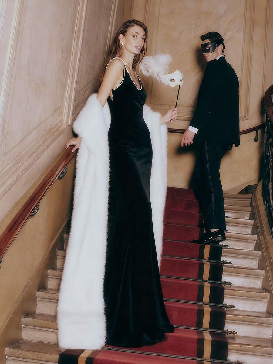 1 chiếc khăn choàng lông giả siêu dài 380cm màu trắng tinh khiết cổ điển dành cho nữ, phụ kiện sang trọng cho đám cưới, tiệc tùng, trang phục trang trọng, phong cách cổ điển, cao cấp, ấm áp - trắng - Xem 1