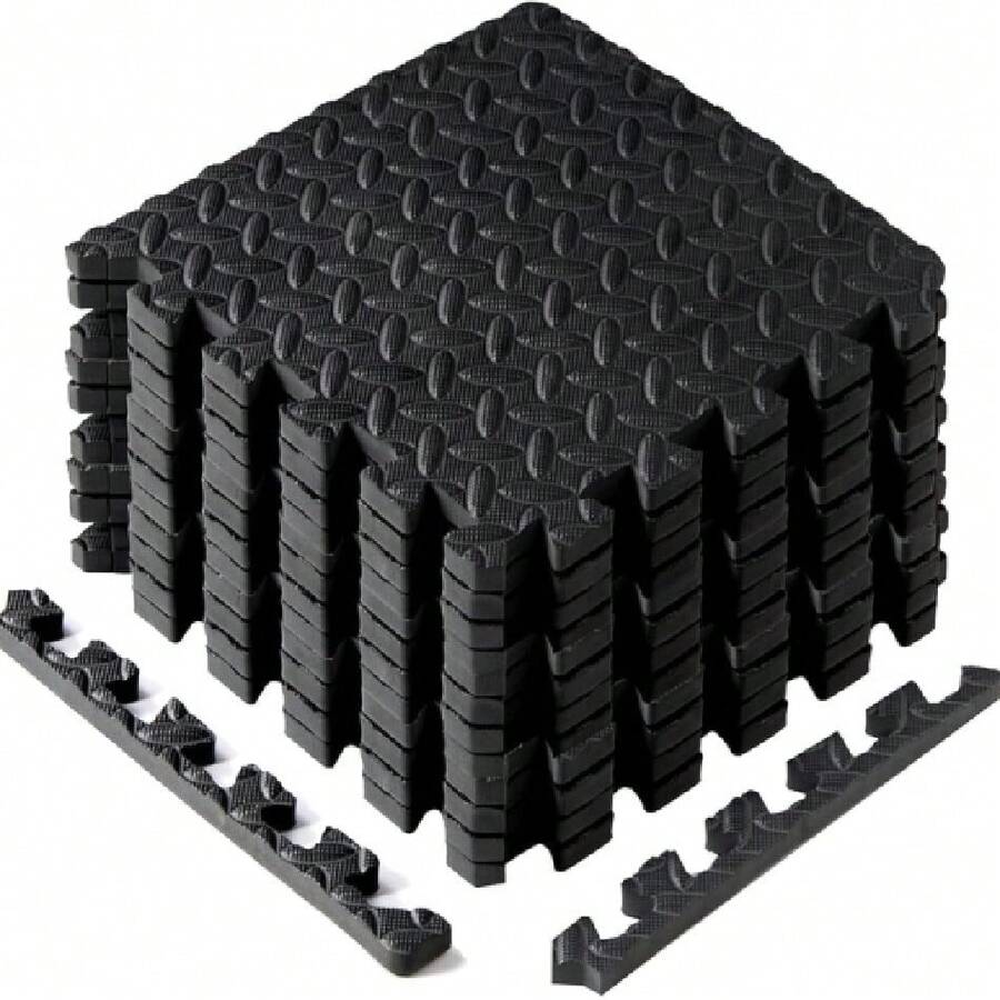 Tapete para Ejercicio 12, 24, 48 y 120 SQFT, Piso para Gym, Tapete Foamy, Tapete Gym Grueso, Tatami para Piso, Tapete Ejercicio Grueso, Tapete de Espuma EVA para Gimnasio y Hogar,26995017 - Morado Violeta - Ver 1