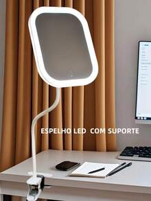 Smart Rechargeable Makeup Mirror With Clip Stand 025-038 - 白色 - 查看 1