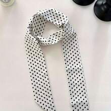 3 Leopard Print Polka Dot Women's Long Scarves - Vintage Hot , Wrap Scarves, Headscarves, Belts, Fashion Accessories, Versatile Styling, Clothing Enhancer, Fashion Prints, Soft Material, Durable Textiles, Headband Wraps, Vintage Enthusiasts - Họa tiết da báo/chấm bi đen - Xem 8