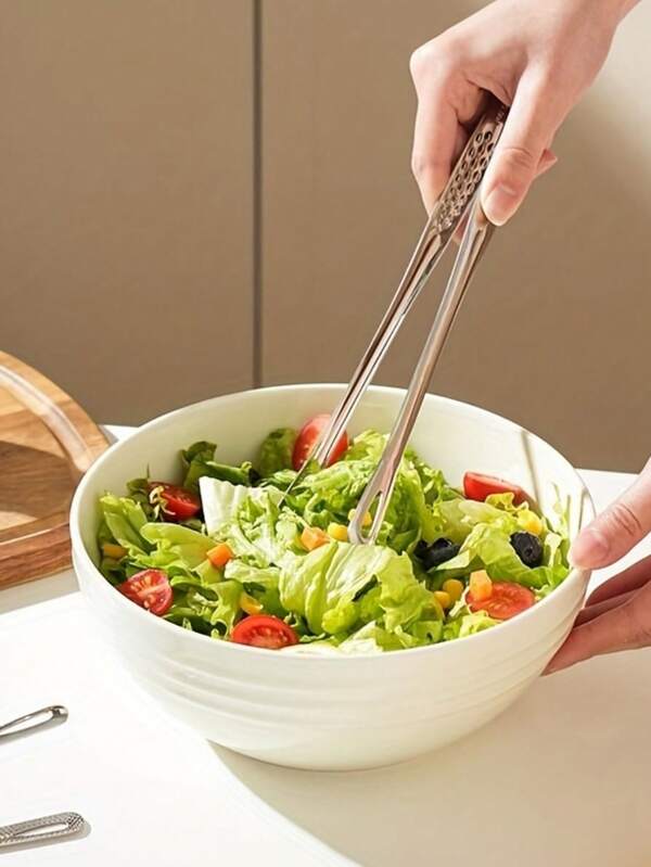 1/4pcs, Serving Tongs, Food Tongs, Tweezer Tongs, Barbecue Tongs, Stainless Steel Fruit Tongs, Bread Tongs, Steak Tongs, Salad Tongs, Dessert Tongs For Buffet, Multifunctional Serving Tongs, Kitchen Tools