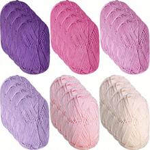 3 sợi len sữa 5 lớp nhiều màu/150g, màu thông dụng, thích hợp để móc và đan - Dùng cho thảm, quần áo, khăn quàng cổ và các dự án tự làm dành cho người mới bắt đầu, khoảng 50g*3/150g - Nhiều màu - Xem 11