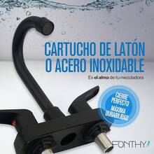 Kitchen Faucet - Matte Black With Levers - View 5