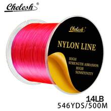 Chelesh 500米/546码高品质单丝尼龙钓鱼线，适用于海钓、淡水钓鱼（台湾地区），多种强度可选，经久耐用，结实可靠，可作为钓鱼礼品、圣诞装饰线或珠宝DIY串珠线。 - 彩色 - 查看 68