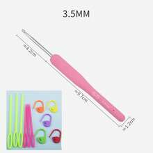 9pcs Crochet Hook Set With Storage Box, Soft Handle Crochet Hooks Set, Knitting Tools DIY Yarn Craft Supplies (Assorted Color Knitting Needles & Stitch Markers)