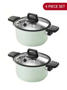 2-10pcs Anti-Scald Non-Stick Pan Aluminum Pot Die Casting Cover Multi-Purpose Kitchen Set,Suitable For Home Kitchen Cooking Pot And Frying Pan,Be Applicable To Gas And Electromagnetic Stove - Multicolor - View 19