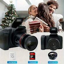 1080P HD Digital Camera With 2MP Camera, 16X Optical Zoom, Digital Image Stabilization, 600mAh Battery, 2.4" Detachable Lens, Supports Up To 128GB Memory Card - Camera + Card Reader - View 2