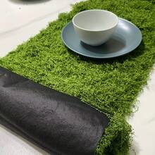 1pc Silk-Like Moss Lawn, Artificial Woolly Moss Mat, Square Fake Grass Mat, Fake Moss, Grass Turf, Decorative Green Moss Miniature Landscape, DIY Lawn, Outdoor Garden Decor, For Events, Parties, Weddings - Multicolor - View 13