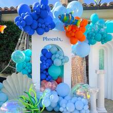 50/100pcs 10 Inch Blue Latex Round Balloons, Including Navy Blue, Sky Blue, Light Blue, Suitable For Birthday Party, Wedding, Anniversary, Graduation, Bridal Shower, Theme Party, Room Decoration, Outdoor Decoration - Blue - View 9