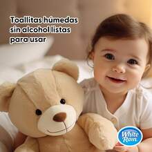 Toallitas humedas para bebe, sin alcohol, ideal para tu porta toallitas, por mayoreo, caja con 12 paquetes de 64 toallitas (768 toallitas) White Rain - 1 - Ver 4