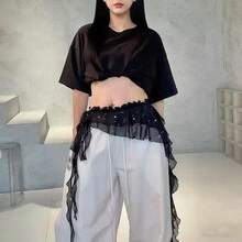 Flamenco Dance Ruffled Pants, Brand Flowing Tassel Layered Waist Accessory For Belly Dance - Multicolor - View 8