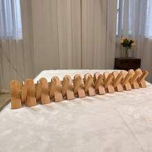 1 szt. Drewniany wieszak ścienny na ubrania, nowoczesny organizer wiszący w stylu fortepianu na ubrania, klucze, czapki, ręczniki, wieszak oszczędzający miejsce w przedpokoju (montaż przykręcany lub bezśrubowy)