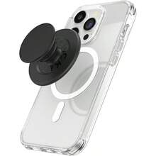 : PopGrip For MagSafe Expanding Phone Stand And Grip With A Swappable Top For Smartphones And Cases Adapter Ring For MagSafe Included Black Compatible With IPhone, Android Phone, Gift For Birthday, Family, Friends Gifts Birthday Phone Ring Holder Phone Grip Phone Accessories - Black - View 1