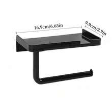 No Drill Toilet Paper Holder, Bathroom Tissue Roll Rack, Wall-Mounted Toilet Paper Dispenser, Toilet Paper Holder, Bathroom Storage Rack, This Plastic Tissue Holder Can Be Installed In The Kitchen Without Drilling. This Self-Adhesive Paper Towel Holder Can Be Used As A Bathroom Towel Bar Or Wall-Mounted Towel Ring, Ideal For Hanging Towels And Tissues In The Bathroom.