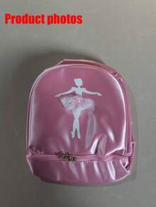 Customizable Dance Bag With Personalized Name Or Holiday Message. Customize Your Own Dance Backpack. This Is A Perfect Backpack For Girls, Daily Use, Going Out, Traveling, Sports, Swimming, Mountain Climbing, Outdoor Use. Perfect For Christmas, Thanksgiving, Back To School, Workplace, Work, Commuting. Great As A Gift. Create The Perfect Christmas For Parents, Colleagues And Classmates. Unforgettable Package,Multi-Functional,Ornamental,Letter,Stylish,Modern,Colorful,Cute,Adorable,Casual,Custom,Personalised,Unique,Customized,Ideal Gifts For Him,Ideal Gifts For Her - Pink - View 3