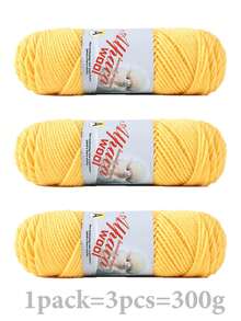 3 Packs Of 300g 100% Alpaca Yarn | Ultra Soft Luxurious Warm Handcraft Knitting Crochet Yarn | Non-Itchy, Breathable, Light Beige Friendly | Suitable For Making Sweaters, Cardigans, Shawls - Multicolor - View 9