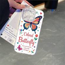 CLEAR  CASE Colorful Butterfly With Flowers And HeartsCompatible With  11 To  17 Models The Cases Lens Protection Function Ensures The Camera Remains Undamaged During Shooting  Guaranteeing Image Quality - Clear - View 7
