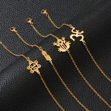 1 قطعة 18 سم قناع ضفدع بشكل قلب علم بورتوريكو، أساور للنساء والفتيات بألوان علم بورتوريكو الأحمر والأسود، مجوهرات من الفولاذ المقاوم للصدأ - متعدد الألوان - مشاهدة 4