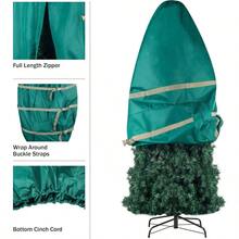 Tiny Tim Totes 83DT5583 Premium Upright Christmas Tree Canvas Storage Cover Bag 9 FT Green 9 Foot - Green - View 3