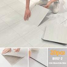 20/40片装豪华木纹自粘地板砖，防水防污，适用于家居地板和墙面装修装饰，易于安装和移除，适用于卧室、客厅、厨房、浴室和其他家居装饰。 - 彩色 - 查看 17