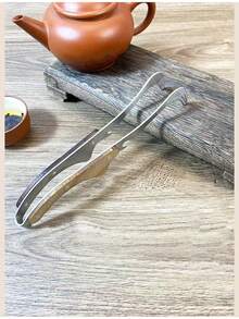 1 pieza/2 piezas Pinza de taza de té de alta gama, accesorios multifuncionales para preparar té, pinzas de acero inoxidable antideslizantes, aptas para tazas de té y hojas - Plateado - Ver 3