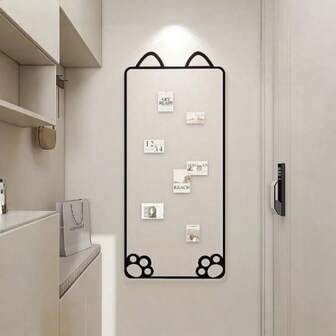 1pc No-Nail Decorative Bulletin Board, Can Hold Photos, Memo Board, Self-Adhesive Removable Wall Organizer, Wall-Mounted Memo Pad, Reusable Office/Home/Classroom Noticeboard, Minimalist European Style Wall Decal