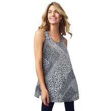 Jessica London Women's Plus Size Georgette Tunic Tank - KHAKI CHEETAH - View 1