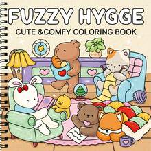 1 本（FUZZY HYGGE）卡通减压涂色书，CoCo 圣诞主题 > 装饰、玩具、图画书，高品质软封面，图案简洁醒目，易于涂色，描绘生活场景，是圣诞节、万圣节和节日送给朋友、家人和同事的理想礼物，有助于放松身心，缓解压力。 - 模糊生活 - 查看 1