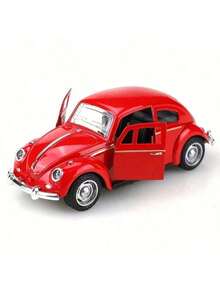 1:38 Scale Vintage Alloy Model Car, Desktop Decor For Bedroom, Desk, Office, Classic Retro Car Model, Alloy Car, Collectible, Openable Doors, Visible Interior, Suitable As Birthday, Friend, Father's Day, Party Gift - Multicolor - View 5
