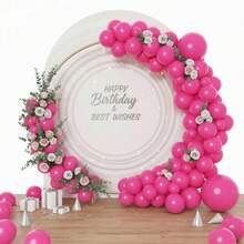 117 Pieces (1 Set) Of Rose Red Party Decoration Balloons Of Different Sizes, Balloon Garland Arch Set, Unique Exploding Star Shaped Balloons, DIY Balloon Tree, Balloon Arch, Birthday, Wedding, Valentine's Day, Holiday Party Decoration, Christmas And New Year Decoration, Wedding Balloon Bouquet, Balloon Set - Multicolor - View 3