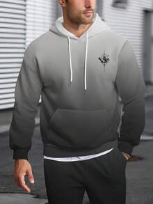 Bộ đồ nam 2 mảnh, áo hoodie và quần nỉ chống nhăn, bộ đồ thể thao ngoài trời phong cách đường phố, thiết kế in kỹ thuật số 3D nghệ thuật phối màu. - Nhiều màu - Xem 2