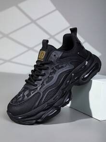 男士休闲运动鞋 - 经典设计 - 轻便时尚 - 适合春、夏、秋、冬四季穿着 - 黑色 - 查看 2