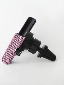 1pc Rhinestone Decor Plastic Car Phone Holder - Pink - View 8