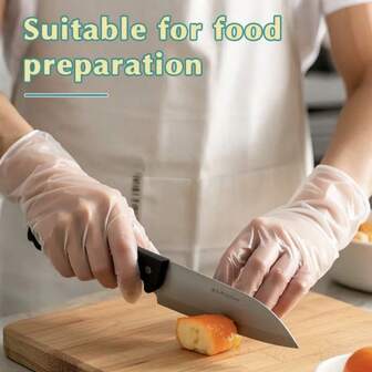 20/50/100pcs Disposable Transparent Vinyl Gloves, Powder-Free, Suitable For Food Service, Hygiene-Conscious Professionals, Restaurant Staff, Bathroom Cleaning, Home Cleaning, Applicable For Food Preparation, Household Cleaning, Industrial Cleaning, Etc.