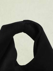 1 chiếc túi xách SCULPTEDSTYLE làm từ da PU nhung cổ điển màu đen dành cho nữ, túi tote phong cách tối giản, phù hợp với trang phục đi làm và áo khoác mùa thu/đông - màu đen - Xem 6