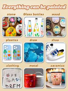 12/24/36/48colors Capybara Acrylic Marker Pen, Art DIY Graffiti Pens,Suitable For DIY Art Painting, Waterproof Quick Drying, Student Art, Animation, Painting And Sketching, Painting Supplies, Back To School,School Supplies,Free DIY Stickers(Two Pens With Different Printing Appearances Are Randomly Sent)